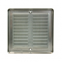 Rama aerisire Haco, cu plasa, patrata, 15 x 15 cm, inox